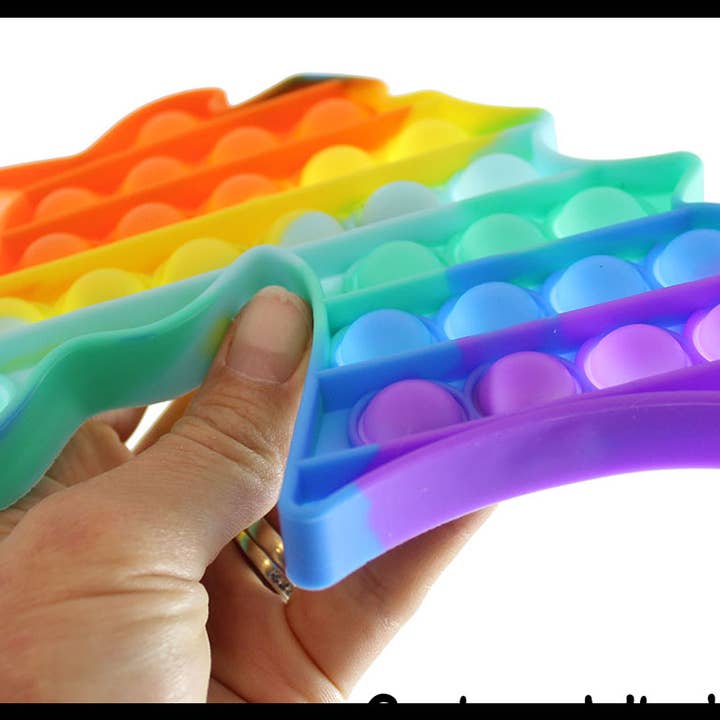 Curious Minds Toys - Wholesale Fidget toy – Kids - 1 Unicorn Theme Rainbow Bubble Pop Fidget Toy - Silicone Pus1