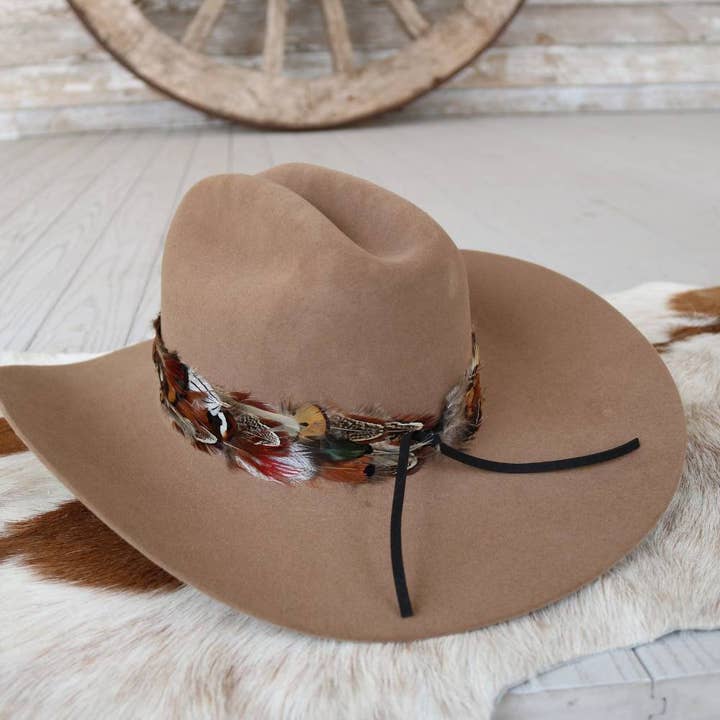 Willow Lane Hat Co. - Vente Accessoire pour chapeau – femme - Bandeau de Chapeau en Plumes - Vistoso II5