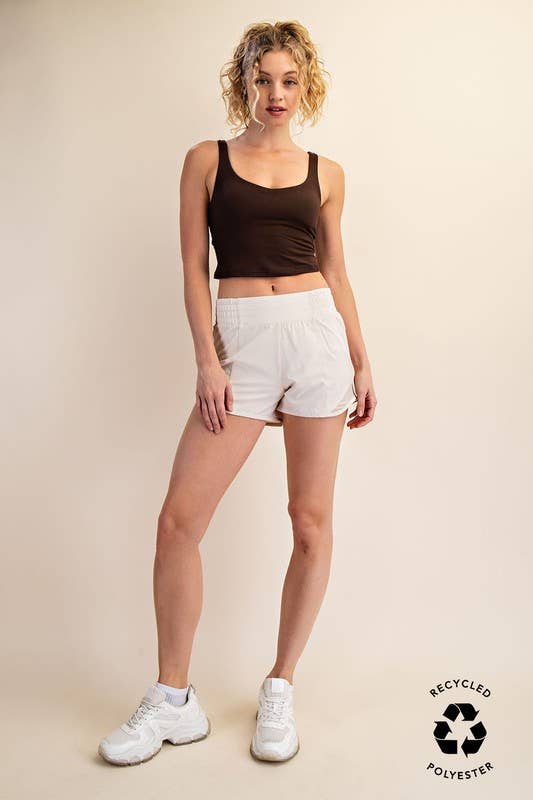 Sunday Morning - Vente Short de sport – femme - Shorts à taille smockée avec empiècement en mesh sur les côtés39