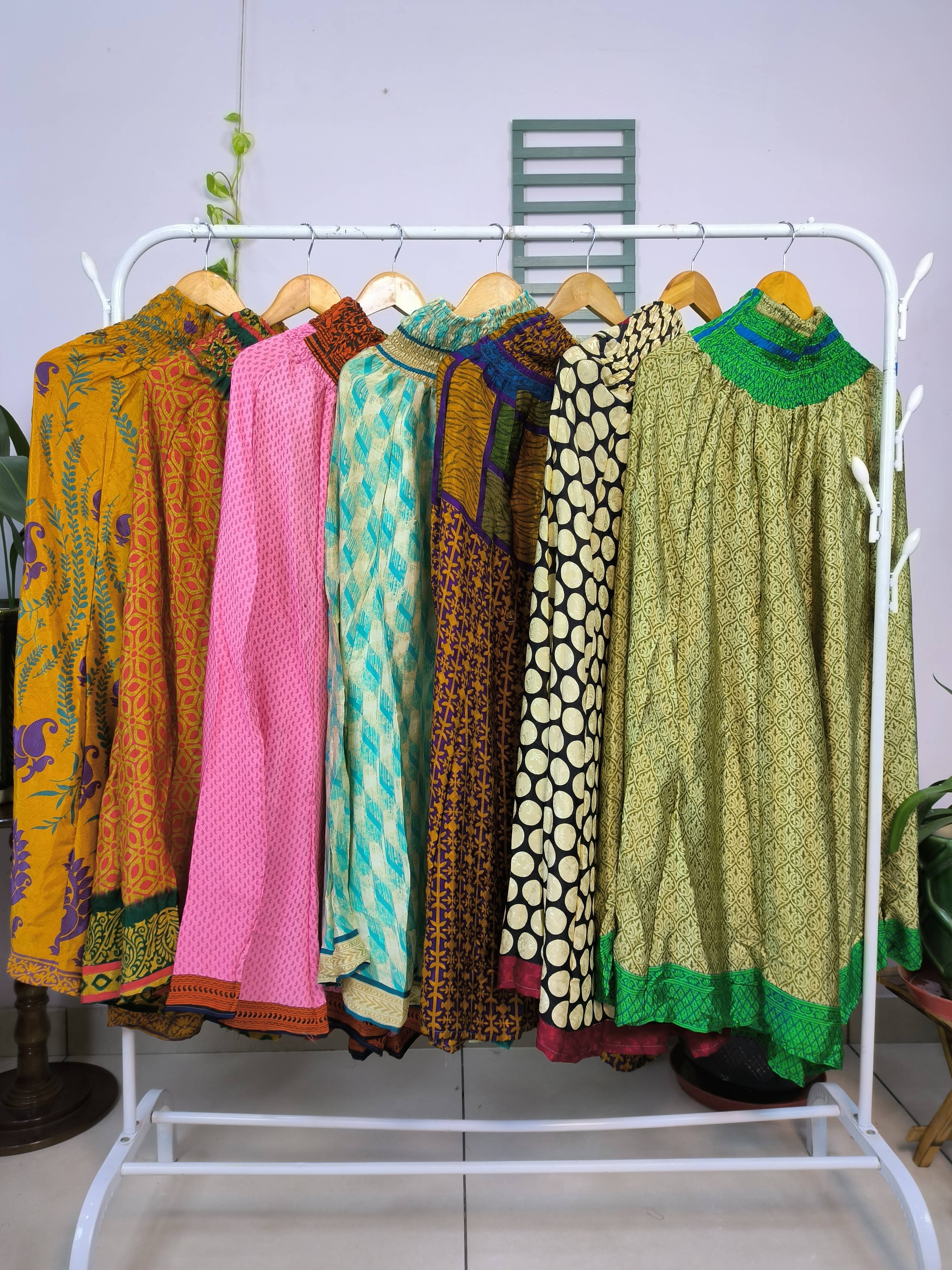 The Eastern Loom - Wholesale Sleepwear Set - Women's - Assorted Vintage Recycled Silk Sari Boho Pyjamas, Nightwear4