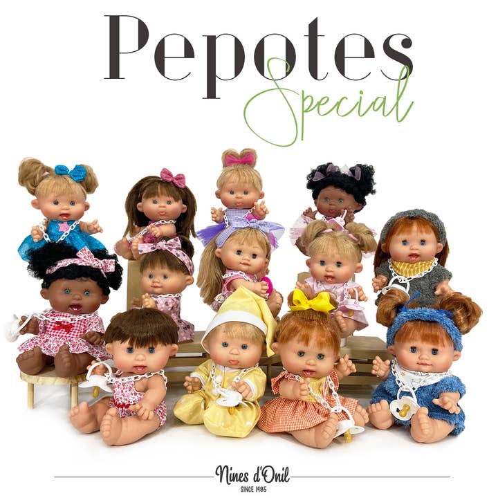 PECOTE DOLL SPECIAL REF: 0484 DISPLAY 8 UNITS DISPLAY for wholesale by Nines Artesanals d'Onil Dolls