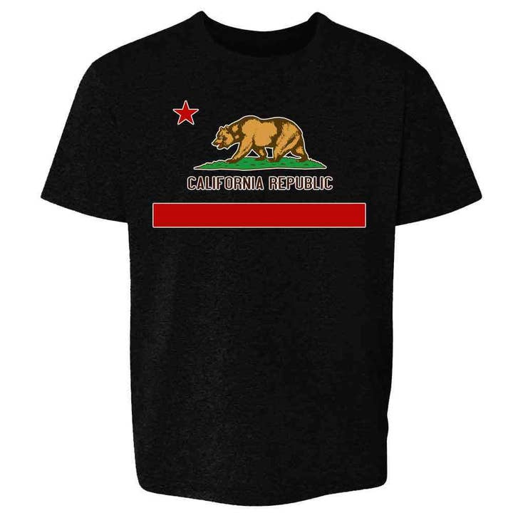 California Republic Calexit Flag T-shirt voor kinderen en jongeren voor wholesale door Pop Threads