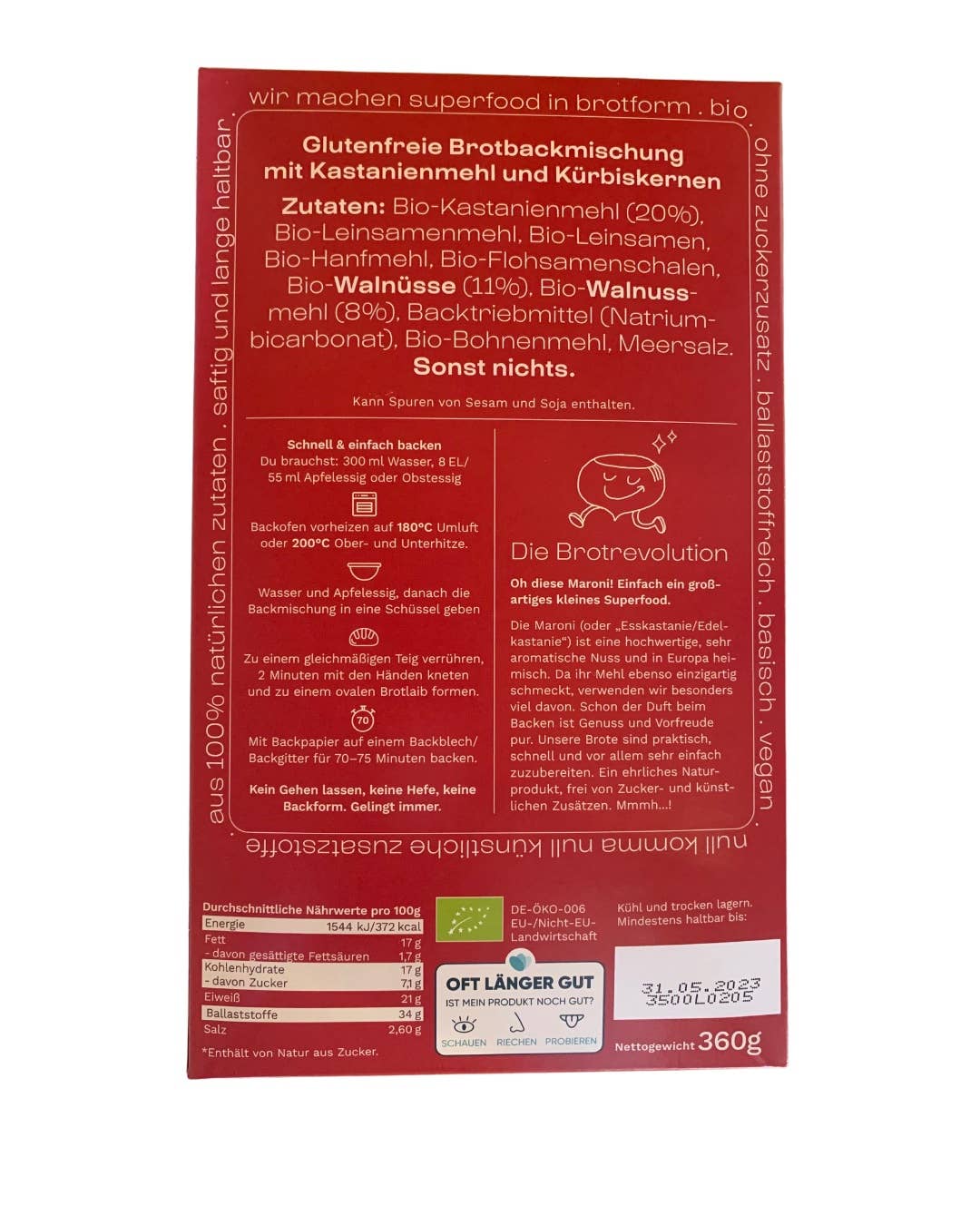 My Makery - Wholesale Bread Mix - Organic Chestnut Bread Baking Mix Dark Walnut9