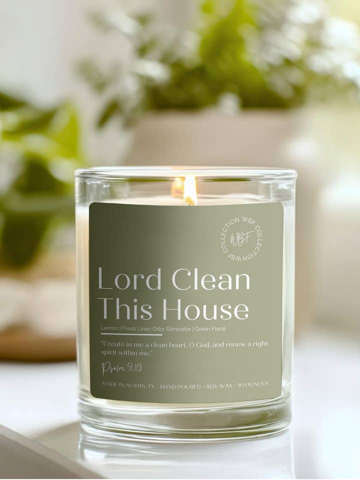 Señor limpie esta casa para venta al por mayor de Walk By Faith Candles Co.