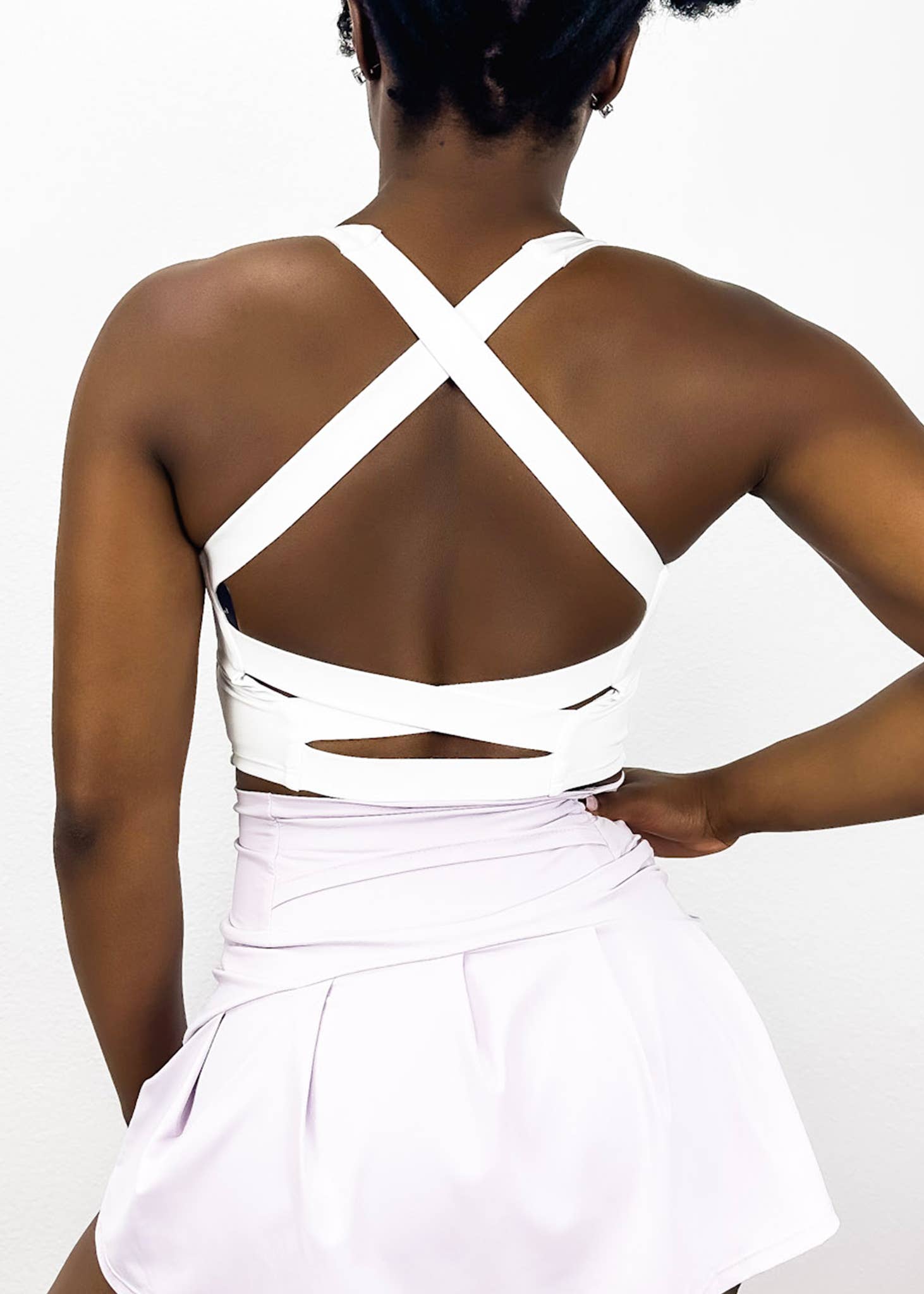 Active by Anna-Kaci - Wholesale Sports Bra - Women's - Square Neck Contouring Lined Open Back Sports Bra Tank4