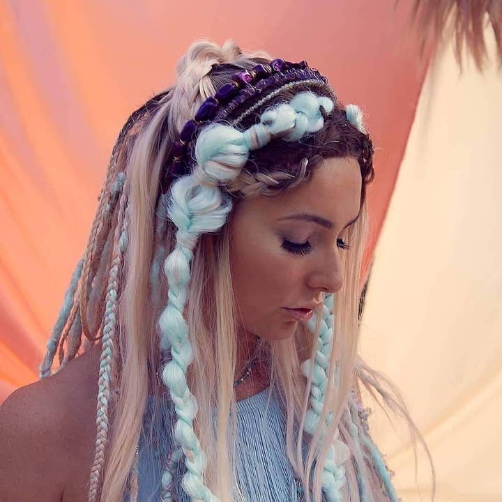 The Queen of Quartz - Wholesale Fashion headband – women's - Amethyst Chip Headband3