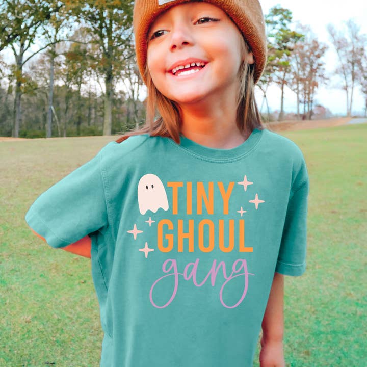 ZZ Threadz - Wholesale Screen Printed T-Shirt - Kids - Tiny Ghoul Gang Comfort Colors Youth Halloween Graphic Tee