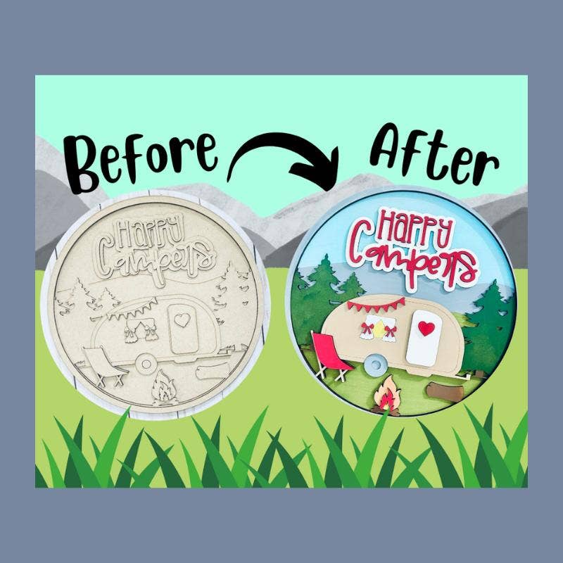 Denton Cove - Wholesale DIY Craft Kit - Happy Camper DIY Craft Kit1