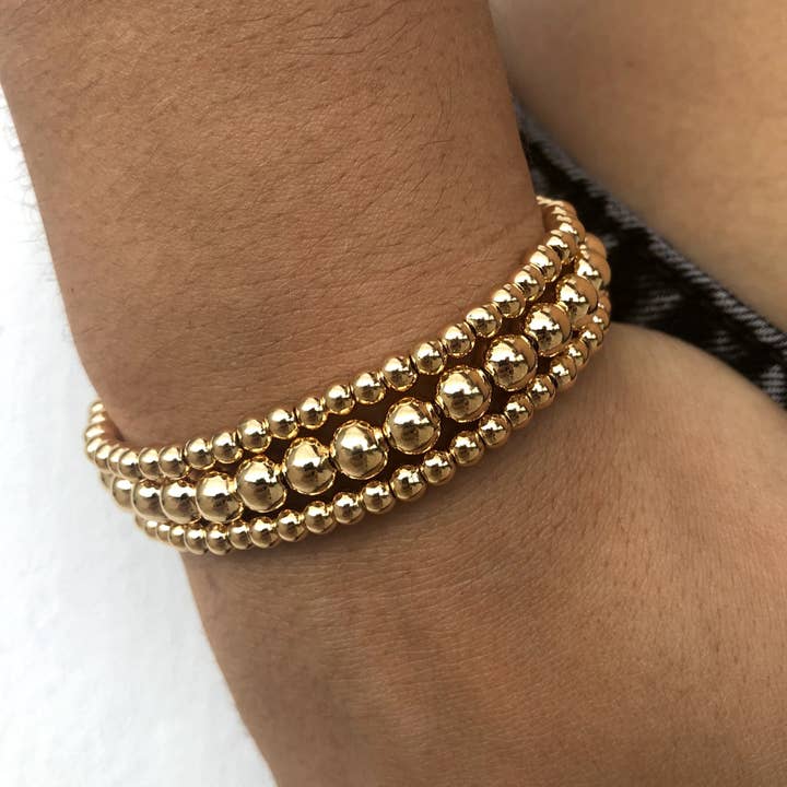 Beaded In Gold (Stretchy Elastic) for wholesale by The Views & Co