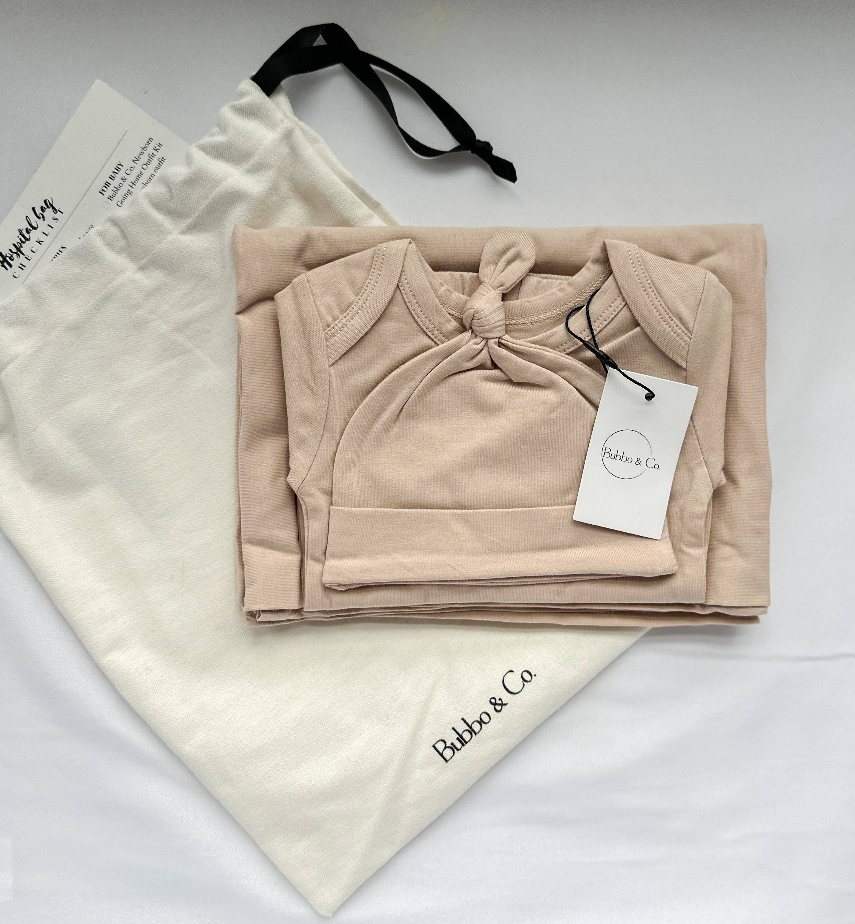 Bubbo & Co. - Vente Ensemble de vêtements – bébé - ensemble en coton biologique pour nouveau-né à la maison - naturel1