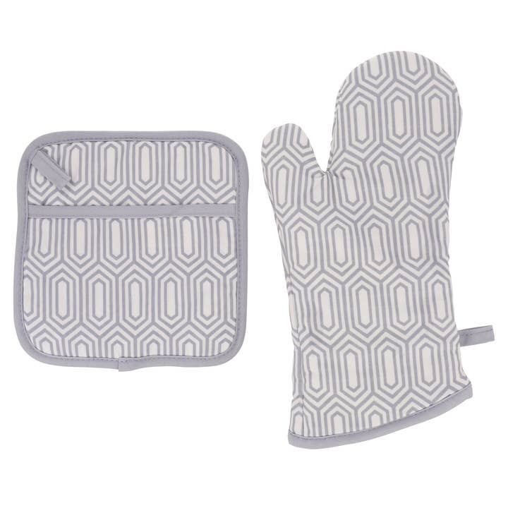 Tiffany Gray Mitten and Pot Holder Combo for wholesale by LiLi Homes