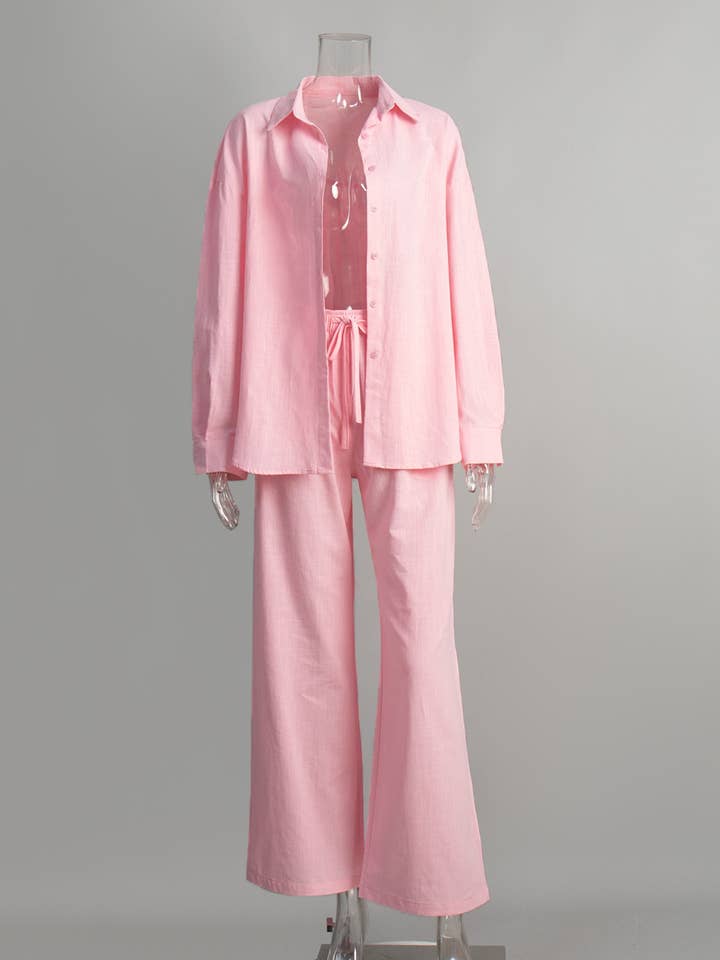 Hope & Sunshine - Wholesale Lounge Set - Women's - Cotton Shirt and Pants Lounge Set for Women40