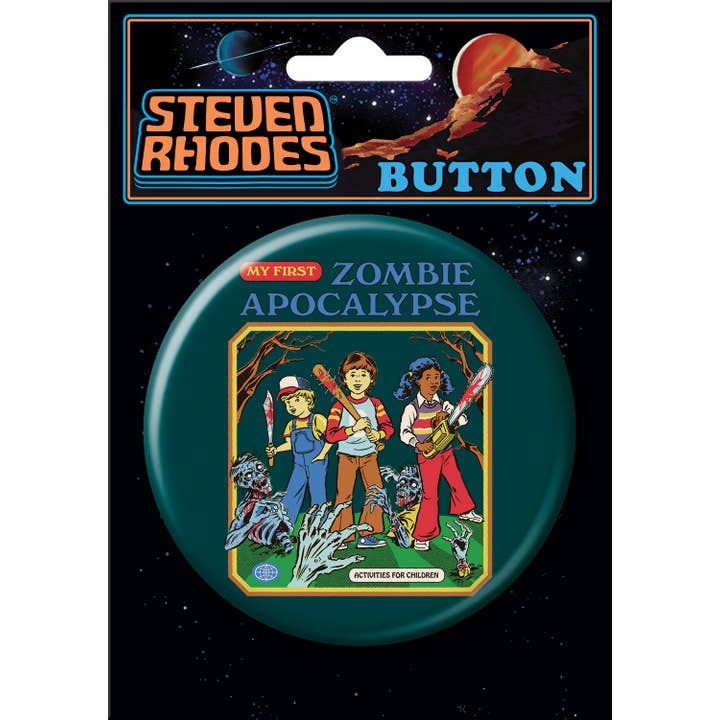 Ata-Boy - Wholesale Lapel Pin/Button - Steven Rhodes Zombie Apocalypse 3 Inch Carded Button