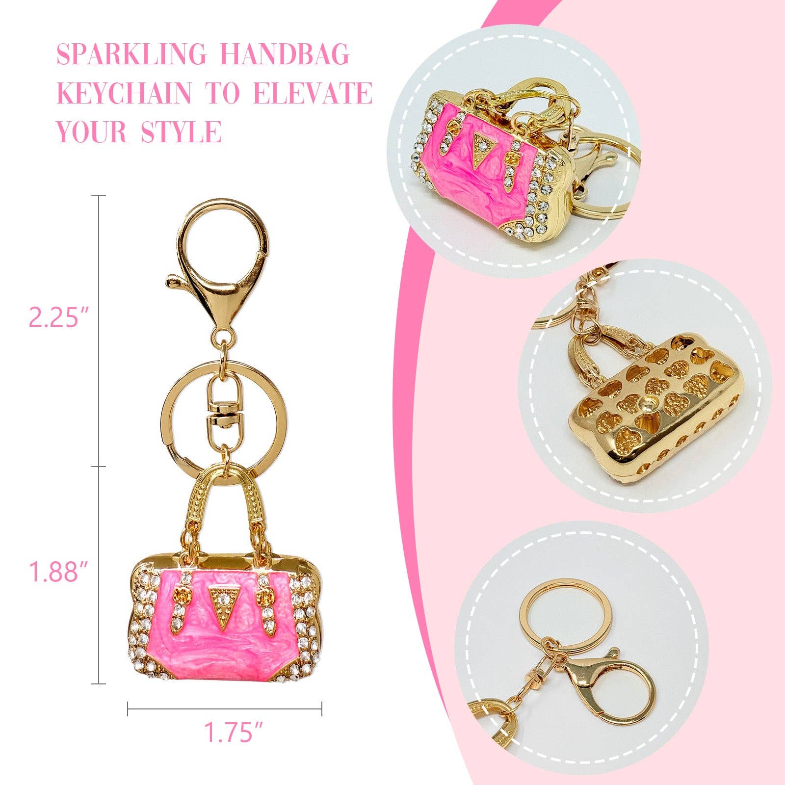 Wrapables.com - Wholesale Keychain - Women's - Wrapables Rhinestone Handbag Shaped Purse Charm Keychain7