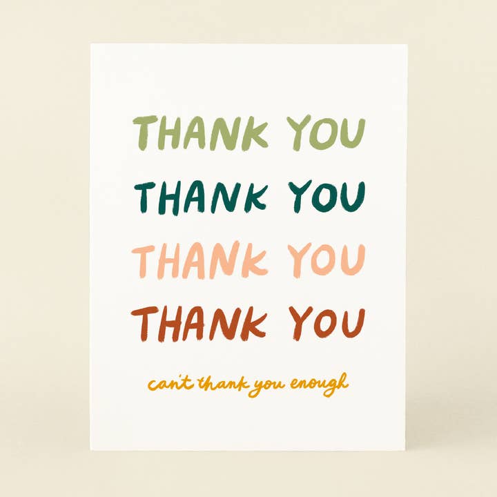 Many Thank Yous - Greeting Card for wholesale by markedbym