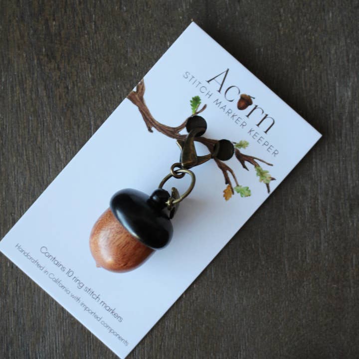 NNK Press - Wholesale Knitting/Crochet Supplies - Little Acorn Stitch Marker Keeper (Pack of 5)