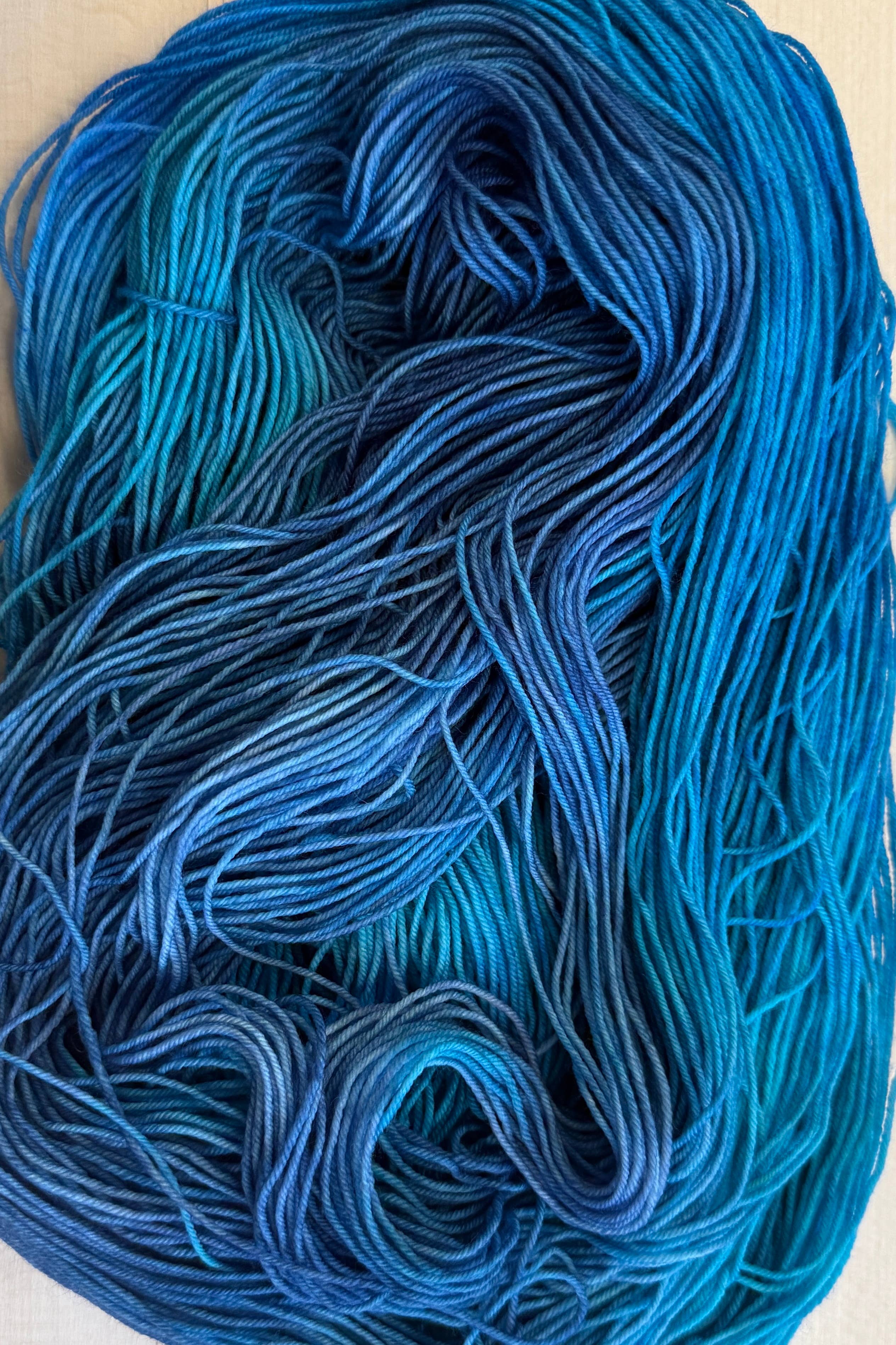 The Yarn Cabin DBA Purls & Pines Yarn - Wholesale Yarn - Sky Blue Waters Hand Dyed Yarn4