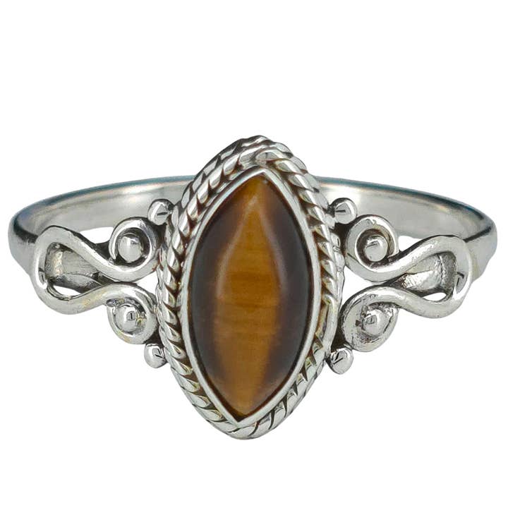 Ring aus Sterlingsilber mit Tigerauge für den Großhandel von Amberman