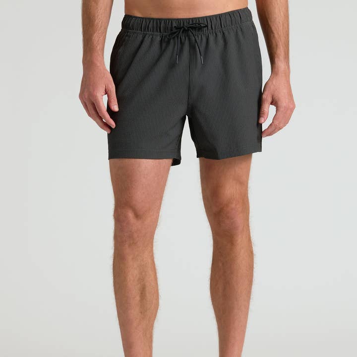 5" Smoke Seersucker Swim Trunks for wholesale by True Classic