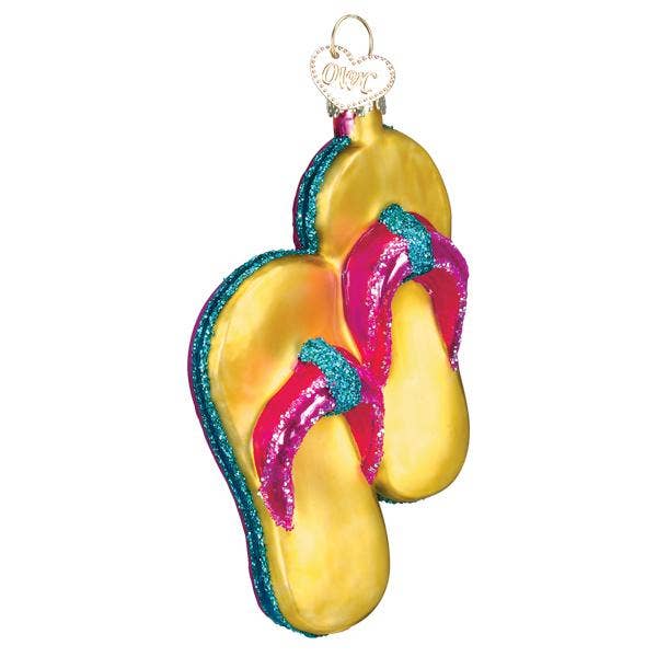 Trendy tree – wholesale Ribbon – Gift wrapping – Yellow Flip-flops Ornament Old World Christmas 32495