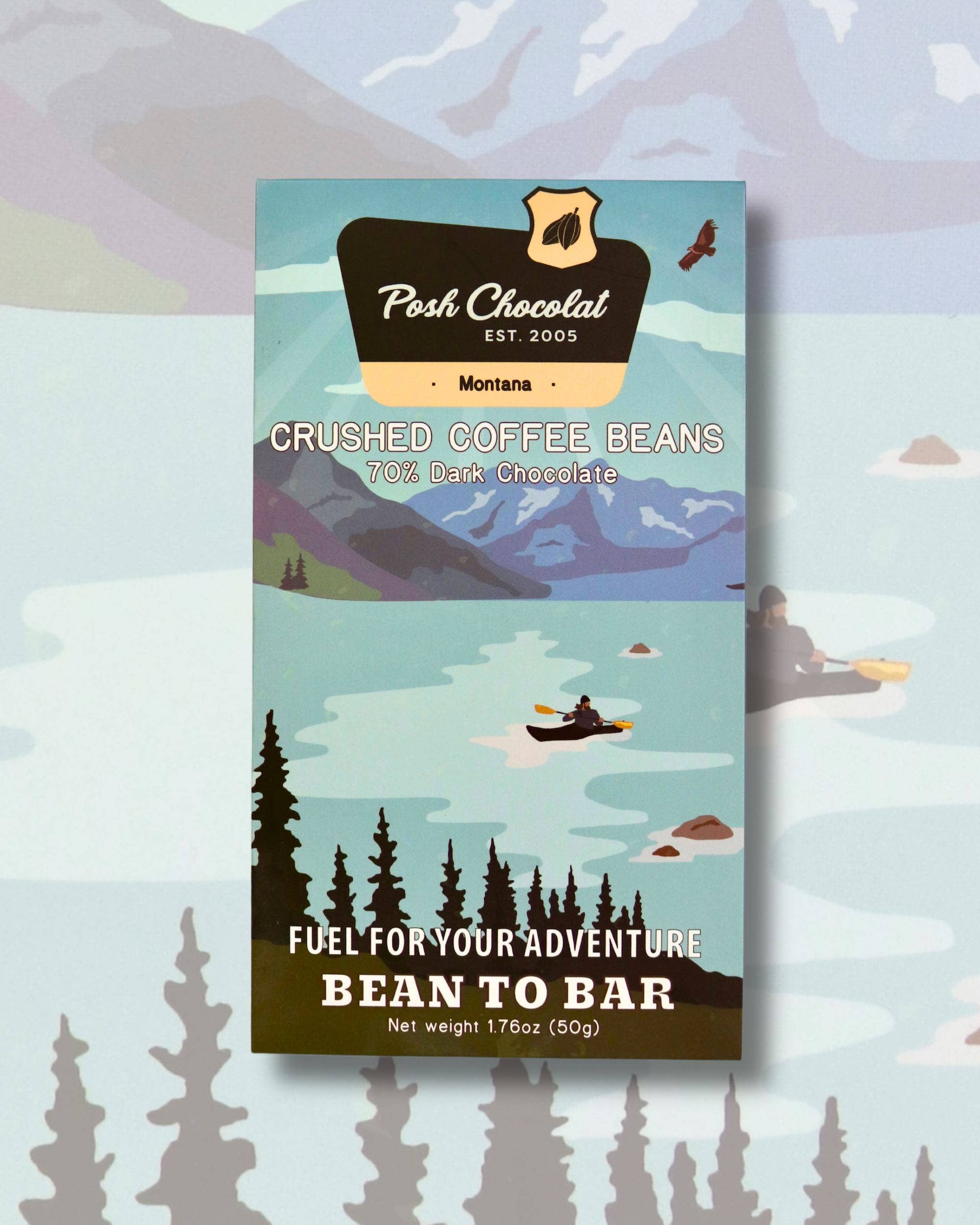 Posh Chocolat - Wholesale Chocolate Bar - Dark Chocolate Bar With Crushed Brazilian Coffee Beans