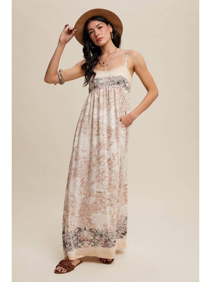 Listicle - Wholesale Dress - Women's - Ethereal Floral Maxi Dress