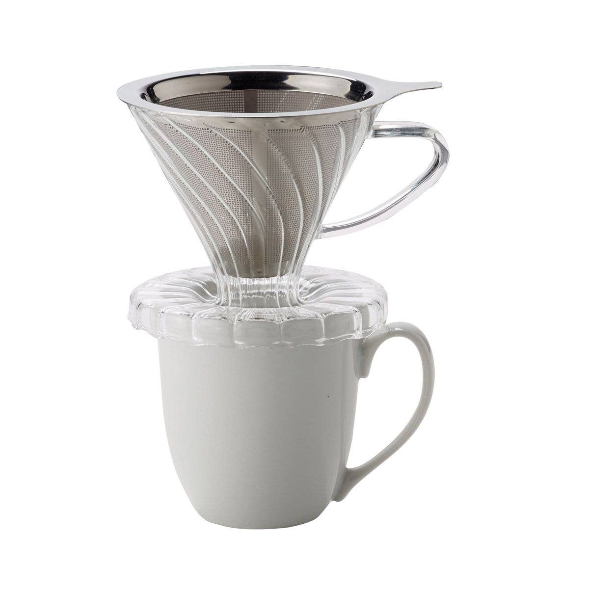 HIC - Harold Import Co. - Wholesale Kitchen Tool/Gadget - Fino Pour Over Stainless Steel Coffee Filter2