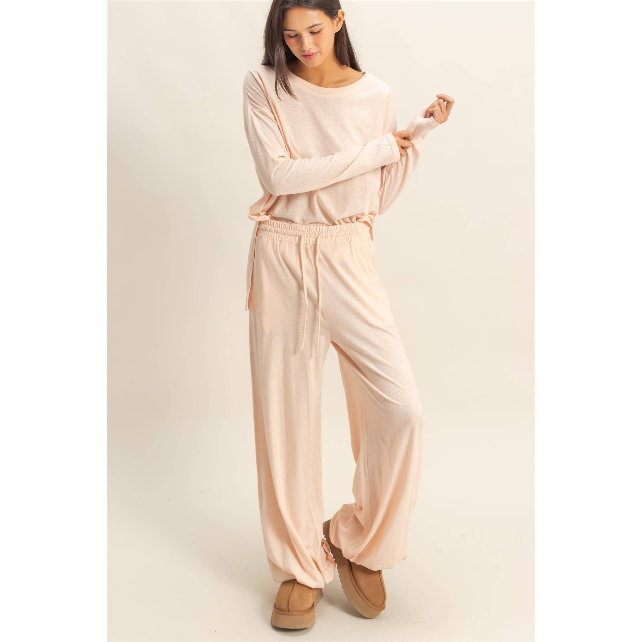 HYFVE - Wholesale Pants - Women's - High Waist Drawstring Wide Leg Pants13