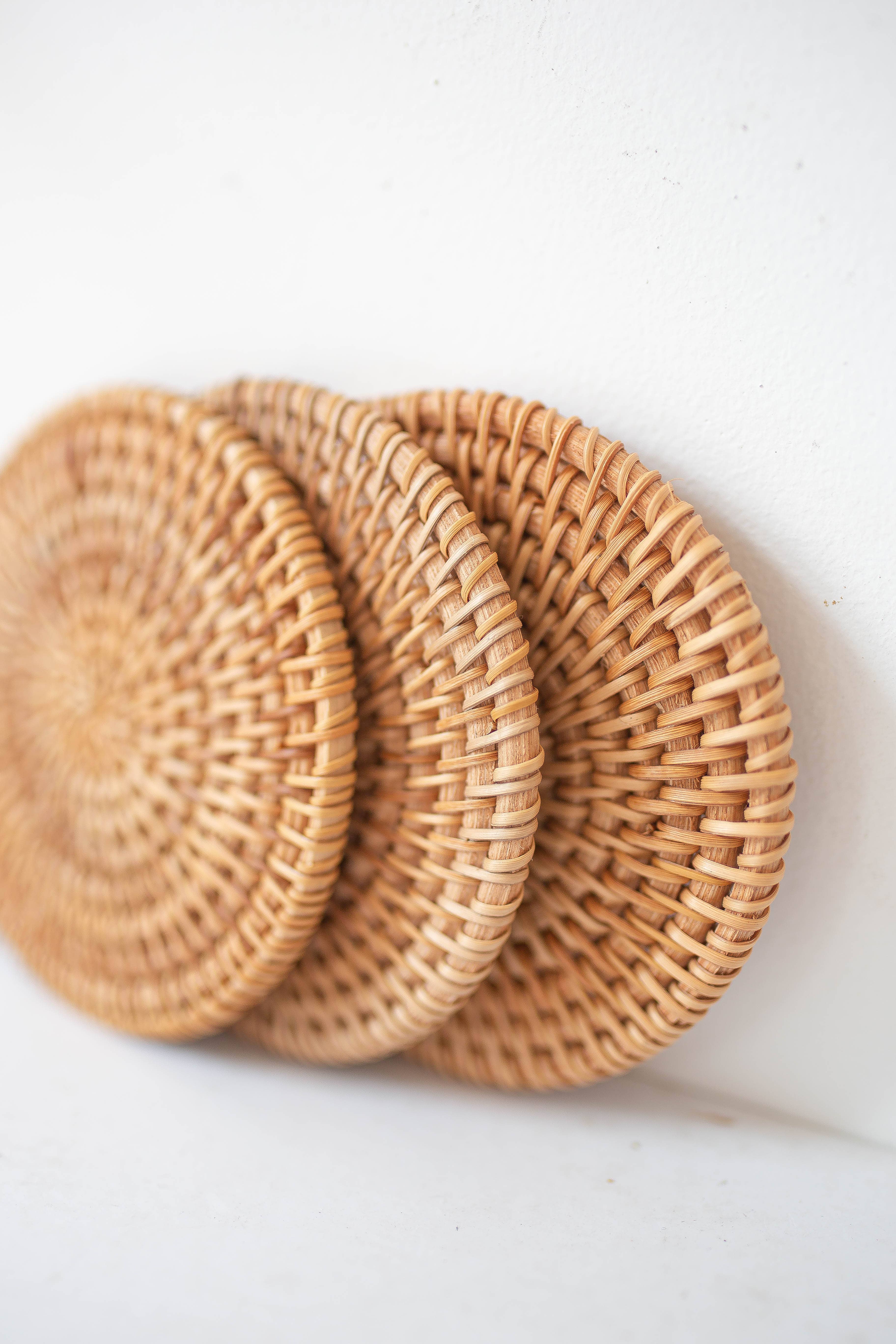 Tonkin Handicraft - Wholesale Coasters - Set of 6 rattan coasters12