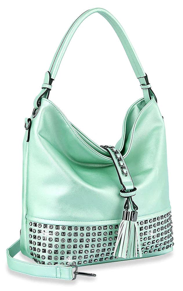 Handbag Express - Wholesale Shoulder Bag - Women's - Studded Large Hobo Handbag5