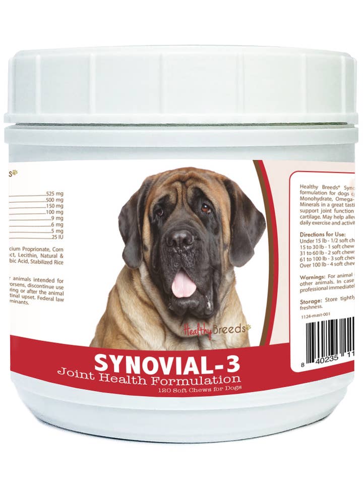 Mastiff Synovial-3 Formulation Santé Joint Mâches Douces pour la vente par Healthy Breeds