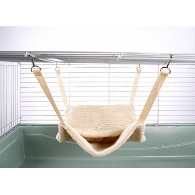 Classic Pet Products - Wholesale Pet Toy - Not Cat/Dog - Fluffy Lined Hammock With Pouch: Luxury Cream