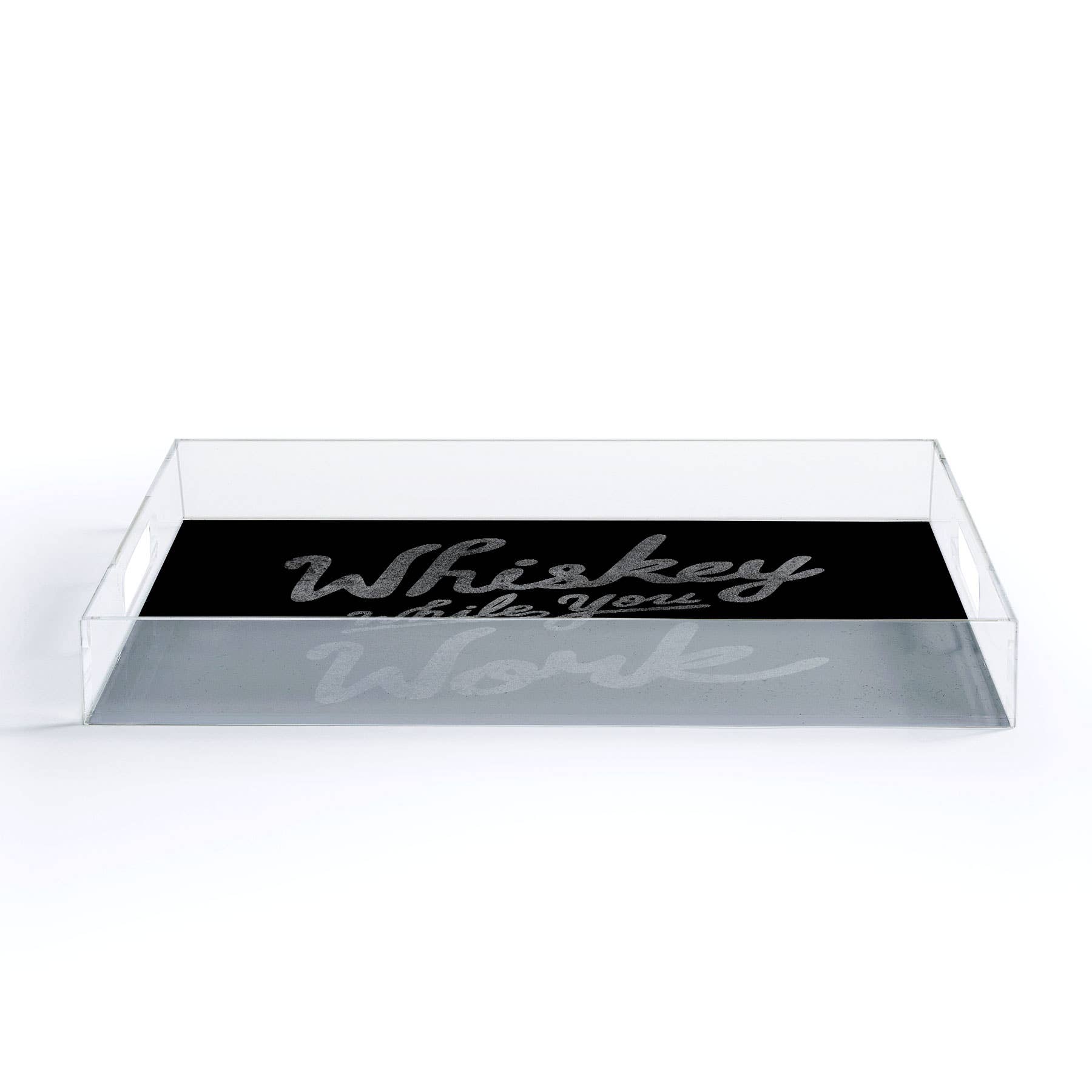 Deny Designs - Wholesale Decorative Tray - Nick Quintero Whiskey While You Work Acrylic Tray2