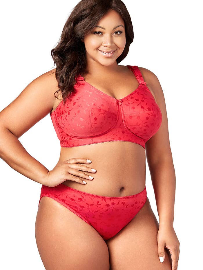 Soutien-gorge souple à couverture intégrale Super Curves 1305 rouge pour la vente par Elila