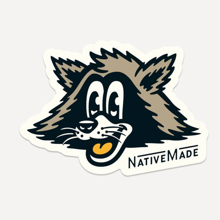 NativeMade Raccoon Sticker for wholesale by NativeMade