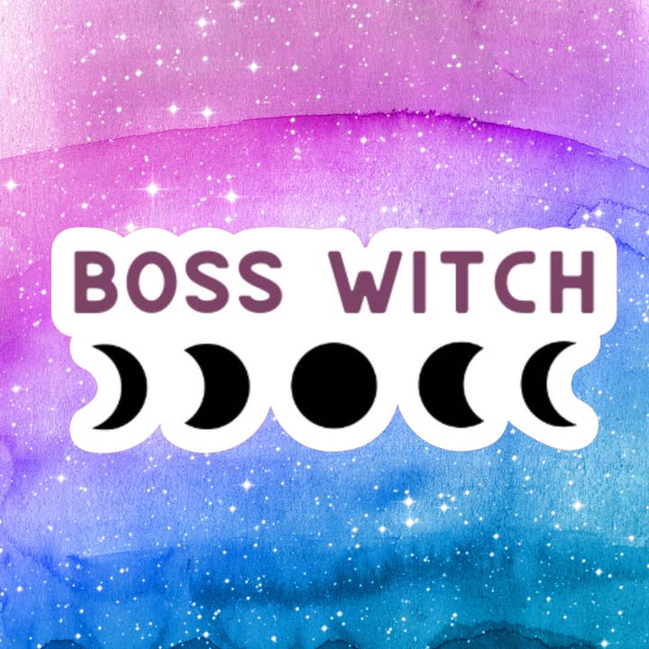 Autocollant de sorcière pour la vente par Blonde owl designs