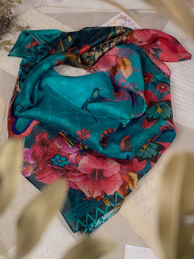 Quadrado modal 90x90cm FRIDA TURQUESA por atacado de BROKANTE