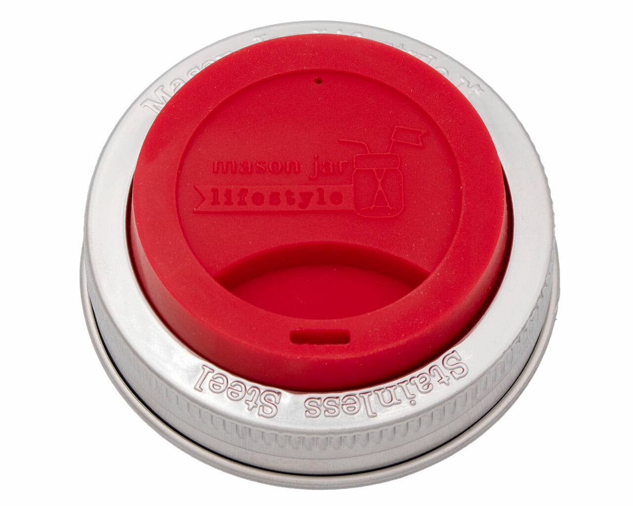 Mason Jar Lifestyle - Vente Couvercle de boisson - Couvercle en silicone avec bande en acier inoxydable pour bocaux11