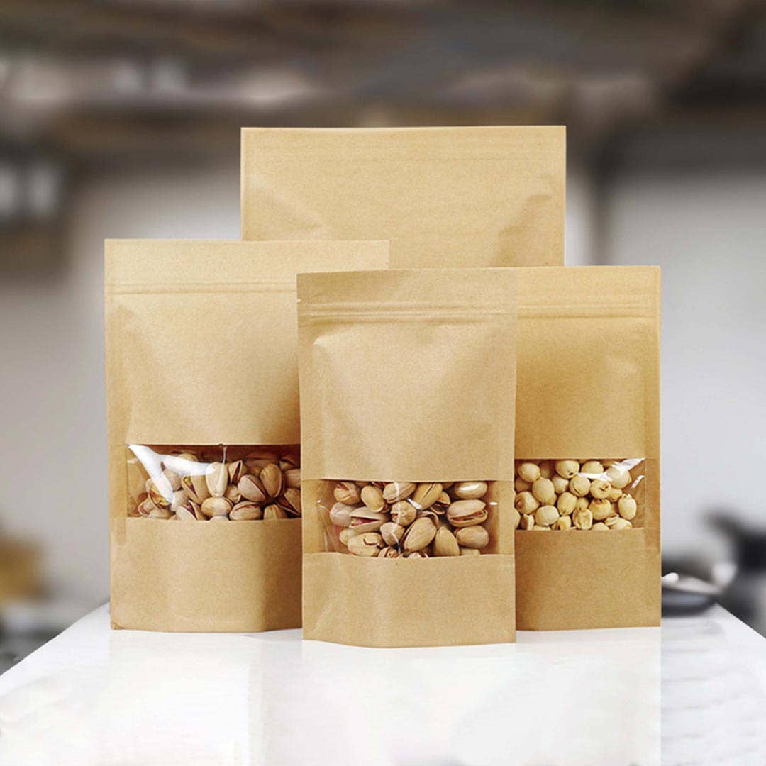 Emartbuy - Wholesale Food Storage Wrap/Bag - Reusable Kraft Stand-Up Food Bags - Pack of 505