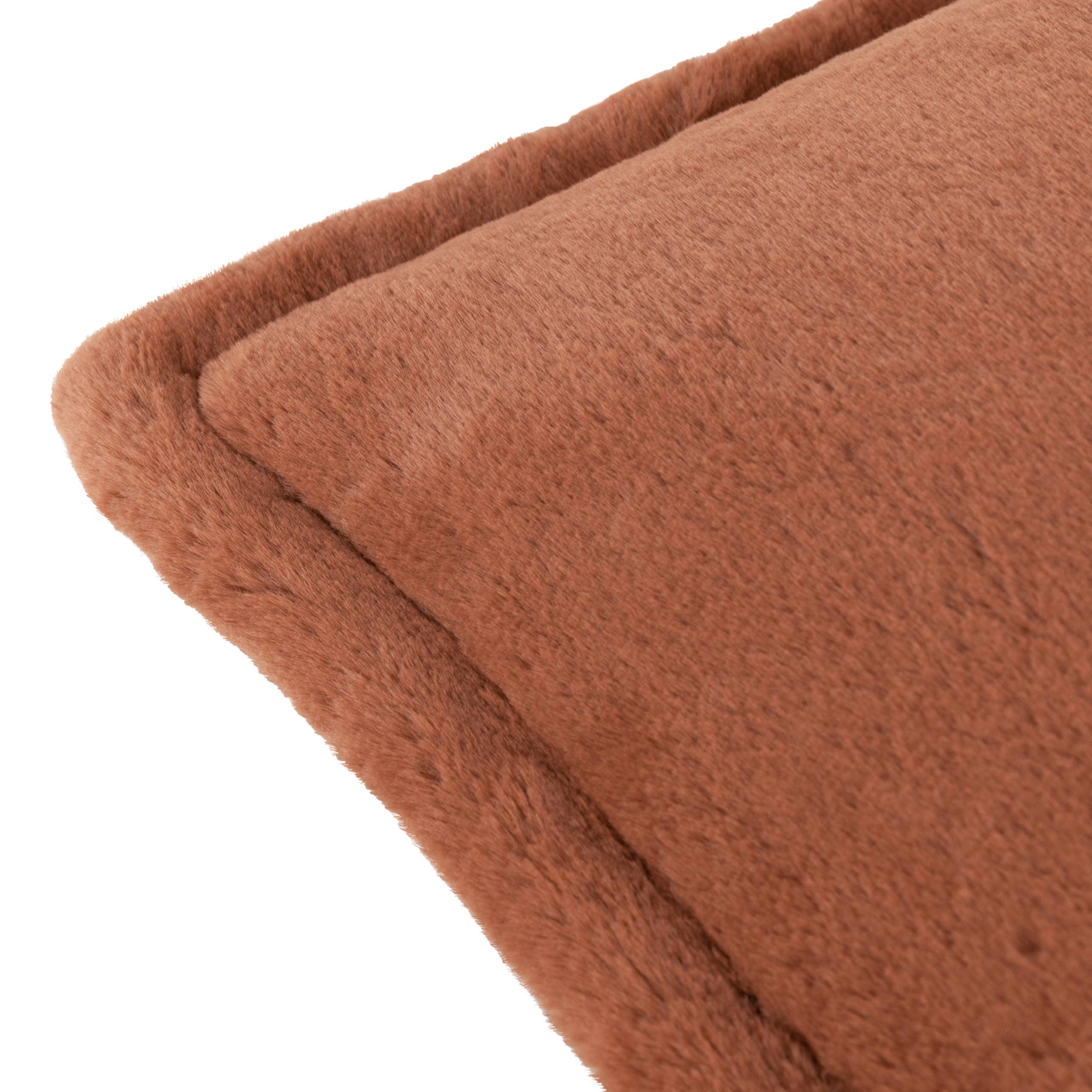 Kallu Faux Fur Cushion Rust for wholesale on Faire4