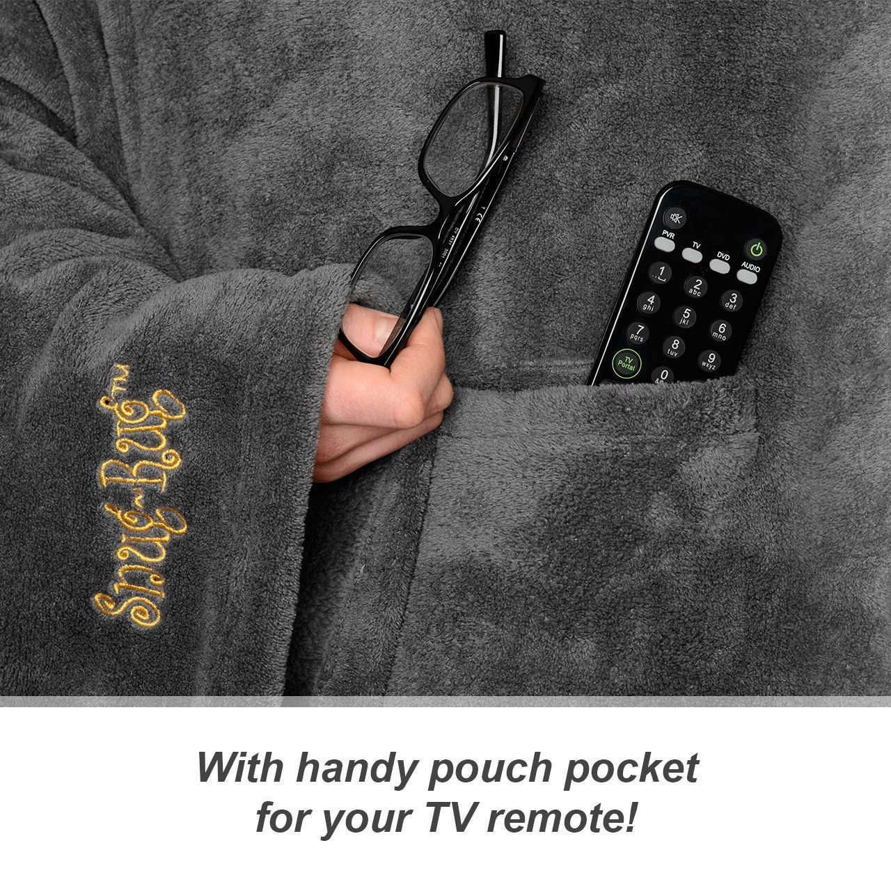 Wholesale Gifts Tomorrow – wholesale Throw blanket – Slate Grey Deluxe Snug Rug Blanket With Sleeves And Pouch5