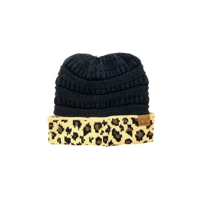 Suzie Q USA – wholesale Mössa - Dam – CC Leopard mönster svans mössa