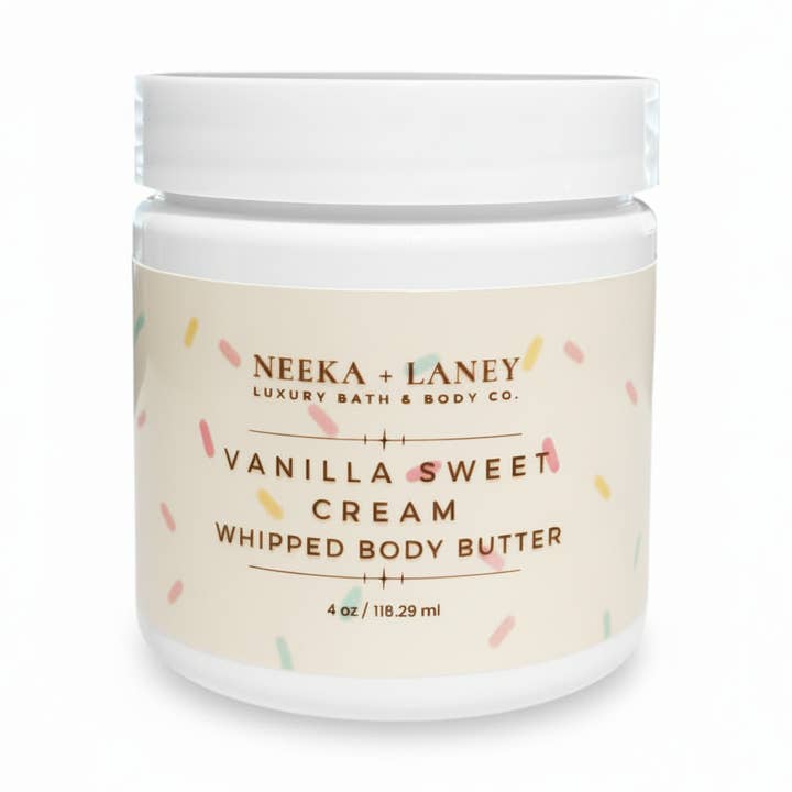 NEEKA + LANEY WHIPPED SHEA BUTTER VANILLA SWEET CREAM 4oz for wholesale by NEEKA + LANEY