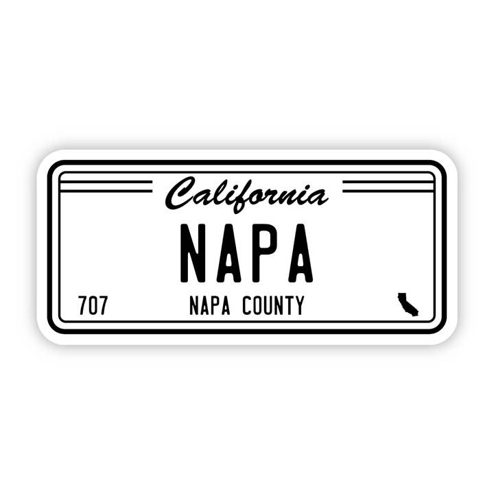 Big Moods - Wholesale Sticker - Napa California License Plate Sticker