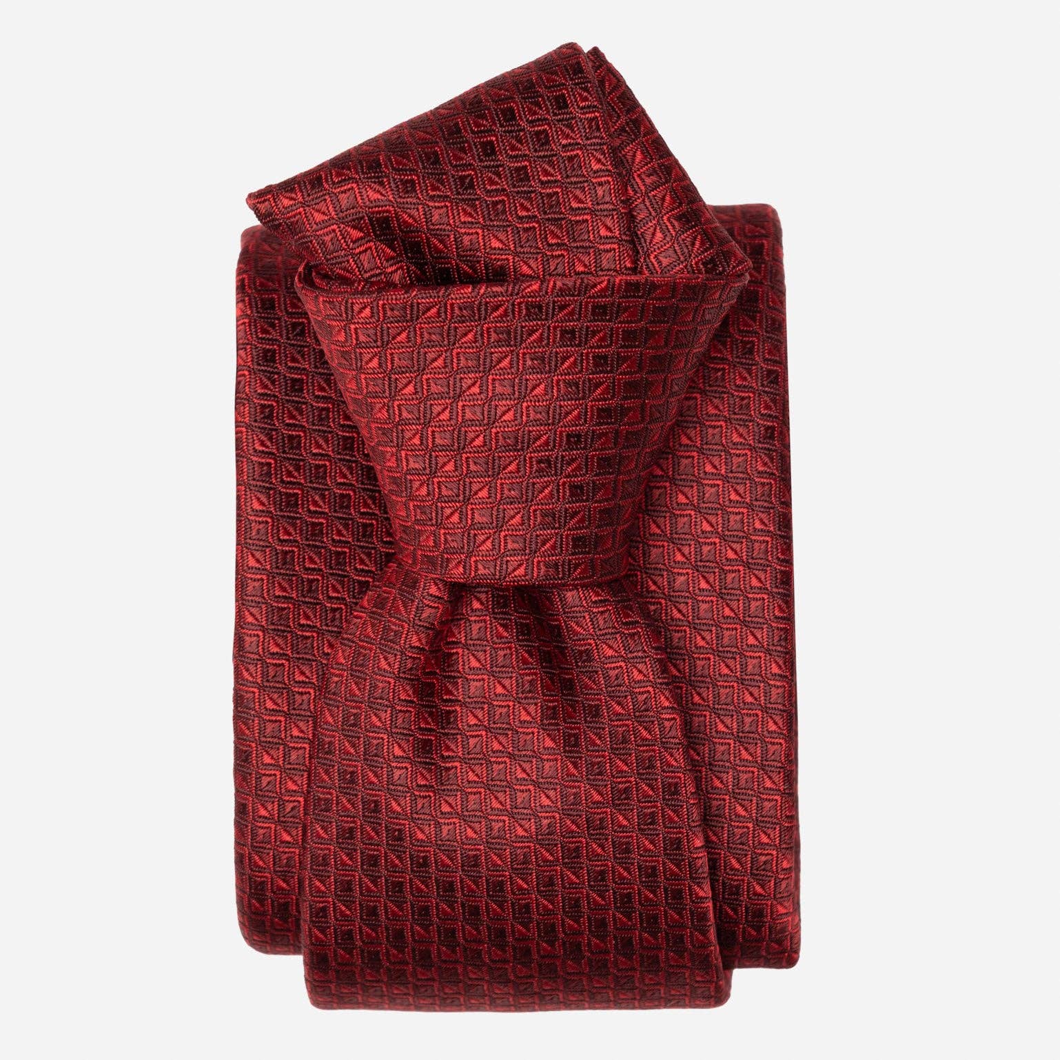Elizabetta Made in Italy USA – wholesale Necktie – Men’s – Brunelli - Silk Jacquard Tie - Ruby Red0