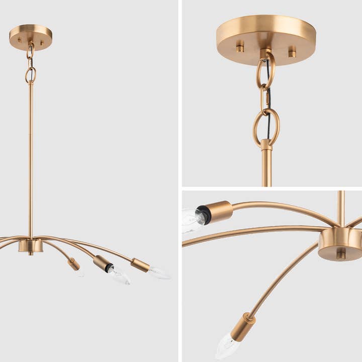 Brio Lighting - Wholesale Chandelier/Hanging Light - Sale - Nimbus Modern Arched Gold 6-Light Ceiling Chandelier3