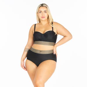  One Piece Swimsuit with Skirt Bottom Women's Swimsuit Sexy  Bikini Solid Color Conjoined Swimsuit High Waist Swimsuit Black : Clothing,  Shoes & Jewelry