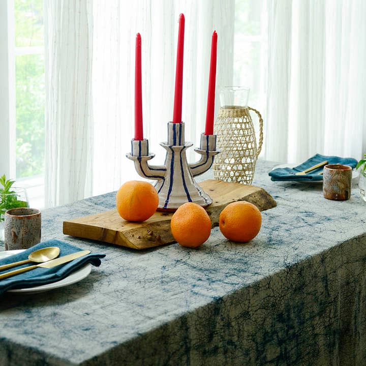 Ichcha - Wholesale Tablecloth - Organic Table Linens Naturally Hand Dyed Table Cloth | Paros