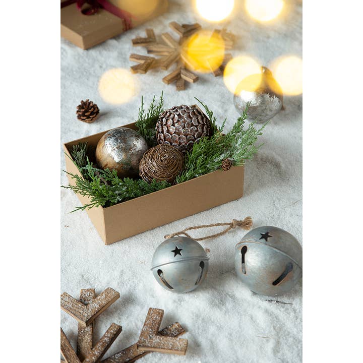 A&B Home Group Inc. - Wholesale Ornament - D4" Ball - Brown/White7