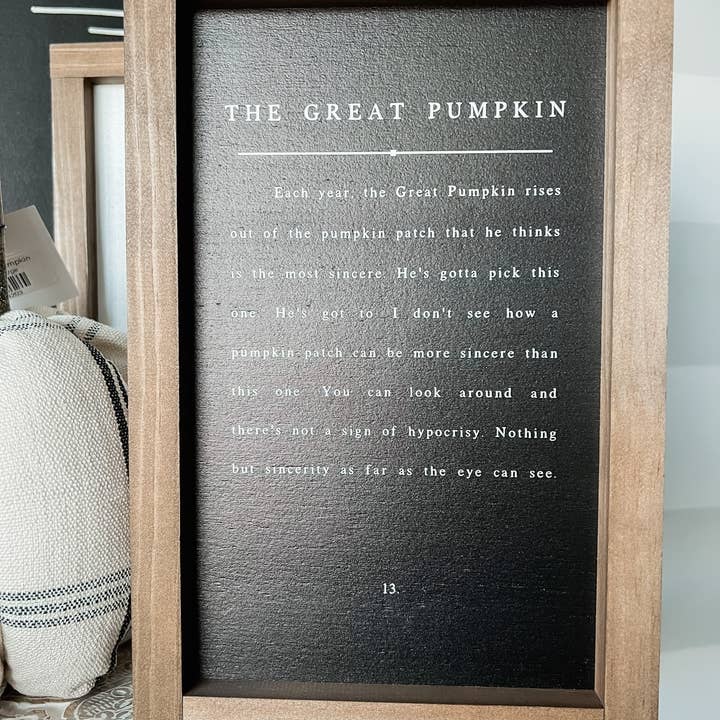 Lily and Sparrow - Wholesale Sign - The Great Pumpkin - Charlie Brown | Fall 20265